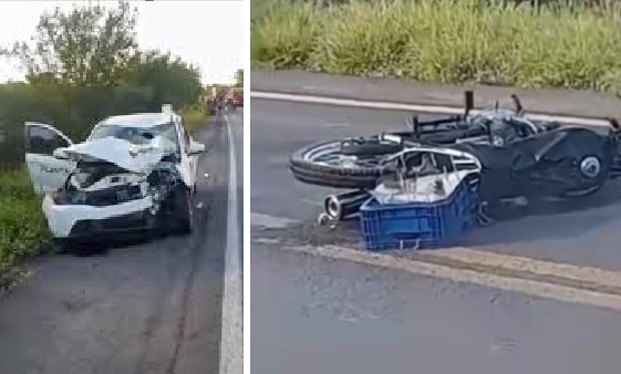Motociclista morre em colisão na BR-242, em Oliveira dos Brejinhos
