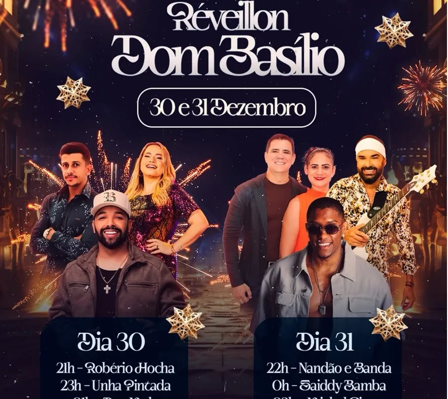 Dom Basílio anuncia programação oficial do Réveillon 2025