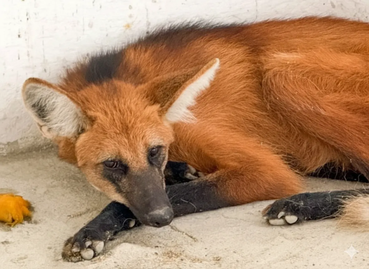 Lobo-guará é resgatado em sítio de Vitória da Conquista após mobilização ambiental